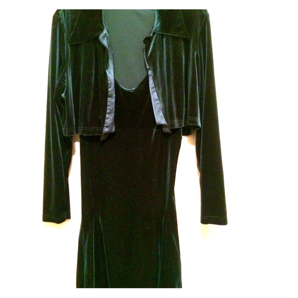 Velvet dress w jacket